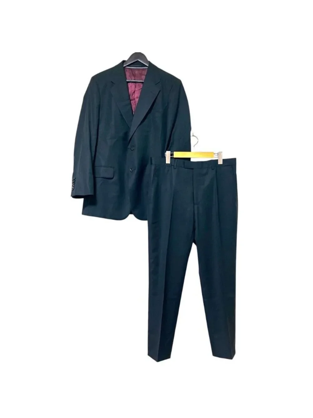 Gucci Michele Era Solid Tailored Jacket Trousers Pants Suit Set Black